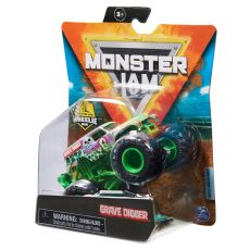 ماشین Monster Jam مدل Grave Digger با مقیاس 1:64 به همراه پایه, image 5