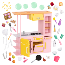 ست آشپزخانه و لوازم آشپزی عروسک های OG, image 