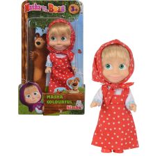 عروسک 12 سانتی ماشا با لباس قرمز, image 