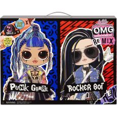 عروسک 2 تایی LOL Surprise سری OMG Remix مدل Rocker Boi و Punk Grrrl, image 