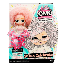 عروسک LOL Surprise سری OMG Present Surprise مدل Miss Celebrate, image 