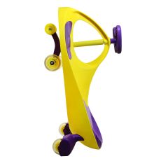 سه‌چرخه لوپ کار با چرخ‌های چراغ‌ دار مدل زرد بنفش, image 4