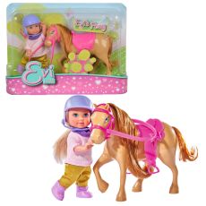 ست عروسک و اسب کرم Evi Pony, تنوع: 105737464-Pony Cream, image 