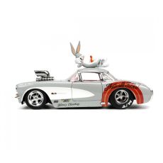 ماشین فلزی 1957 Chevrolet Corvette و فیگور فلزی باگزبانی با مقیاس 1:24, image 4