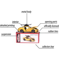 پک تکی ماشين پورشه زرد 911 Carrera S Majorette, تنوع: 212053153-Porsche Carrera Yellow, image 4