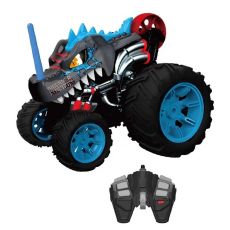 ماشین کنترلی 5 چرخ Shark Monster Truck طرح دایناسور مشکی Crazon با مقیاس 1:14, image 