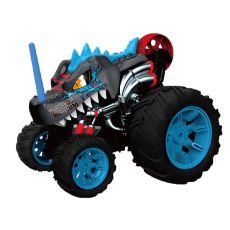 ماشین کنترلی 5 چرخ Shark Monster Truck طرح دایناسور مشکی Crazon با مقیاس 1:14, image 3