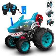 ماشین کنترلی 5 چرخ Shark Stunt Car طرح کوسه Crazon با مقیاس 1:14, image 