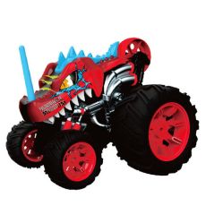 ماشین کنترلی 5 چرخ Shark Monster Truck طرح دایناسور قرمز Crazon با مقیاس 1:14, image 3