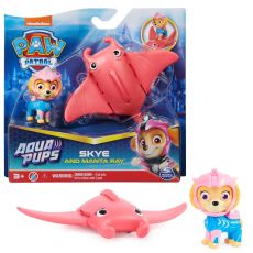 فیگور اسکای همراه با سفره ماهی کوچولو سگ های نگهبان Paw Patrol سری Aqua Pups, تنوع: 6065411-Skye, image 