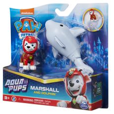 فیگور مارشال همراه با دلفین کوچولو سگ های نگهبان Paw Patrol سری Aqua Pups, image 12
