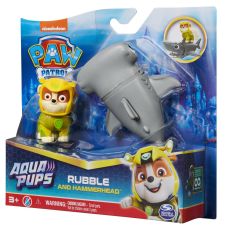 فیگور رابل همراه با کوسه سر چکشی کوچولو سگ های نگهبان Paw Patrol سری Aqua Pups, تنوع: 6065411-Rubble, image 10