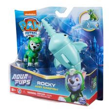 فیگور راکی همراه با اره ماهی کوچولو سگ های نگهبان Paw Patrol سری Aqua Pups, تنوع: 6065411-Rocky, image 8