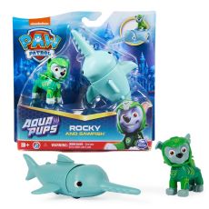 فیگور راکی همراه با اره ماهی کوچولو سگ های نگهبان Paw Patrol سری Aqua Pups, image 