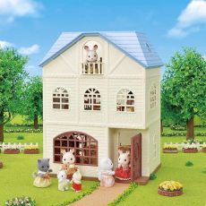 خانه 3 طبقه Blue Terrace همراه با عروسک مادر و فرزند Sylvanian Families, image 7