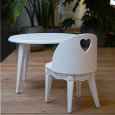 صندلی قلبی سفید چوبی کاما, تنوع: 11011-CM-Chair, image 3