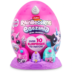 عروسک سورپرایزی رینبوکورنز RainBocoRns سری Eggzania Mini Mania با شاخ نقره ای, تنوع: 9296-Gray, image 