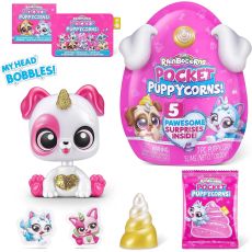 عروسک سورپرایزی رینبوکورنز RainBocoRns سری Pocket Puppycorns 5 سورپرایزی با شاخ طلایی, تنوع: 9285-pink, image 