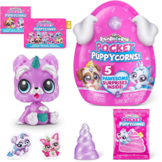 عروسک سورپرایزی رینبوکورنز RainBocoRns سری Pocket Puppycorns 5 سورپرایزی با شاخ بنفش, تنوع: 9285-purple, image 