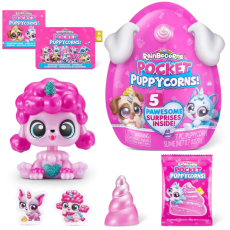 عروسک سورپرایزی رینبوکورنز RainBocoRns سری Pocket Puppycorns 5 سورپرایزی با شاخ صورتی, تنوع: 9285 - pink, image 2