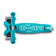 اسکوتر جمع شو مینی دلوکس Micro آبی با چرخ های چراغ دار, image 3