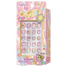 پک 20 تایی ناخن مصنوعی Groovy Nails مدل گل, image 3