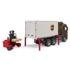 کامیون حمل بار UPS اسکانیا مدل Super 560R به همراه لیفتراک برودر Bruder, image 4