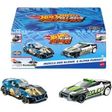 پک 2 تایی ماشین‌ های Hot Wheels سری Pull-Back Speeders مدل Muscle and Blown و Alpha Pursuit, image 