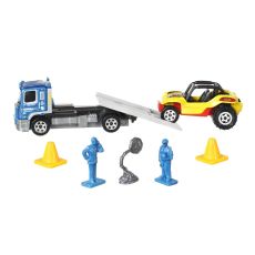 پک تریلر و ماشین Match Box سری Hitch and Haul مدل MBX Flatbed King, image 3