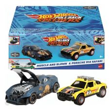 پک 2 تایی ماشین‌ های Hot Wheels سری Pull-Back Speeders مدل  Muscleو  Porsche 914 Safari, تنوع: HPR91-Porsche, image 