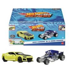 پک 2 تایی ماشین‌ های Hot Wheels سری Pull-Back Speeders مدل  2022 Camaro ZL1و Bone Shaker, تنوع: HPR91-Bone Shaker, image 