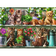 پازل 500 تکه راونزبرگر مدل گربه ها بر روی شلف, image 2