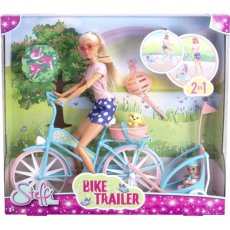 ست عروسک 29 سانتی Steffi Love مدل Bike Trailer به همراه کودک, image 7