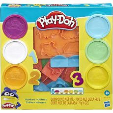 پک 6 تایی خمیربازی به همراه قالب اعداد انگلیسی Play Doh, تنوع: E8530-Numbers, image 