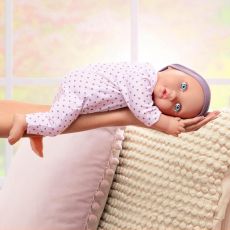 عروسک نوزاد 35 سانتی LullaBaby با لباس یاسی خال خالی, image 5