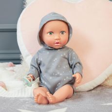 عروسک نوزاد 35 سانتی LullaBaby با لباس طوسی ستاره ای, image 5