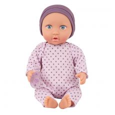 عروسک نوزاد 35 سانتی LullaBaby با لباس یاسی خال خالی, image 7