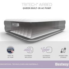 تشک بادی 203 سانتی Bestway مدل Queen خاکستری, image 4