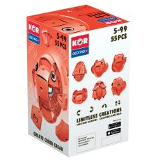 بازی مغناطیسی 55 قطعه‌ای جیومگ مدل KOR Red, image 