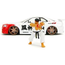 ماشین فلزی نیسان اسکای لاین 2002 مدل GT-R R34 و فیگور فلزی Ryu با مقیاس 1:24, تنوع: 253255071-Ryu, image 2