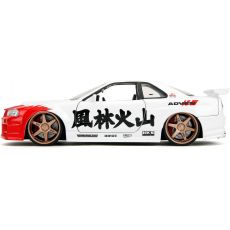 ماشین فلزی نیسان اسکای لاین 2002 مدل GT-R R34 و فیگور فلزی Ryu با مقیاس 1:24, تنوع: 253255071-Ryu, image 3