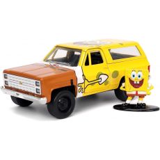 ماشین فلزی Chevy K5 Blazer 1980 و فیگور فلزی باب اسفنجی با مقیاس 1:32, image 5