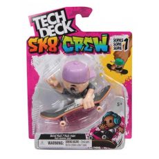 اسکیت انگشتی و فیگور تک دک Tech Deck مدل SK8 Crew سری 1 با کلاه بنفش, تنوع: 6071054-purple, image 