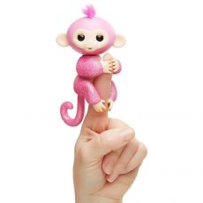 ربات میمون انگشتی درخشان فینگرلینگز Fingerlings Monkey Glitter مدل رز, image 