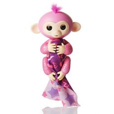 ربات میمون انگشتی درخشان فینگرلینگز Fingerlings Monkey Glitter مدل رز, image 2