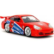 ماشین فلزی اسپایدرمن مدل پورشه 911 GT3 RS (996) با مقیاس 1:32, image 4