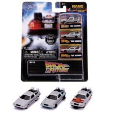 پک 3 تایی ماشین‌های فلزی کوچک Hollywood Rides مدل Back to the Future, image 