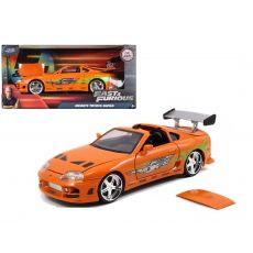 ماشین فلزی نارنجی تویوتا Fast & Furious مدل Supra با مقیاس 1:24, image 