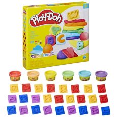 پک 6 تایی خمیربازی به همراه قالب حروف انگلیسی Play Doh, تنوع: E8530-Letter, image 