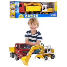 کامیون MAN TGA و بیل مکانیکی Liebherr برودر Bruder, image 4